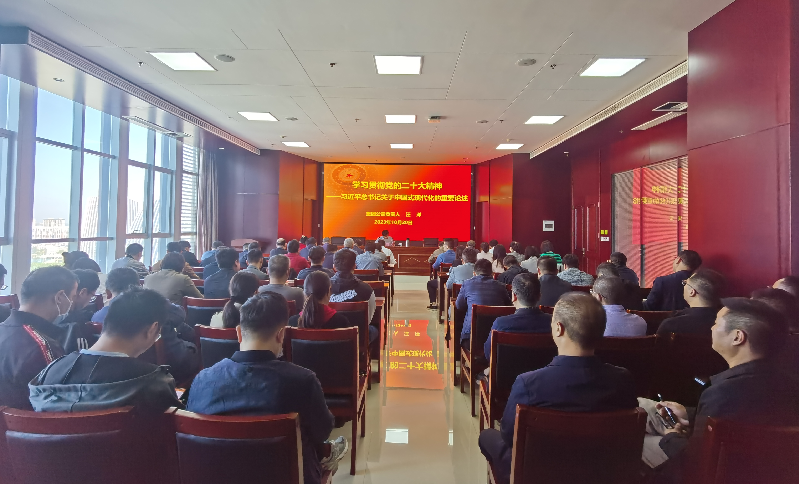 紧跟核心强忠诚 在深学细悟中坚定信仰信念 ——开云线上平台（集团）官方网站
负责人汪洋同志为全体党员讲授主题教育专题党课